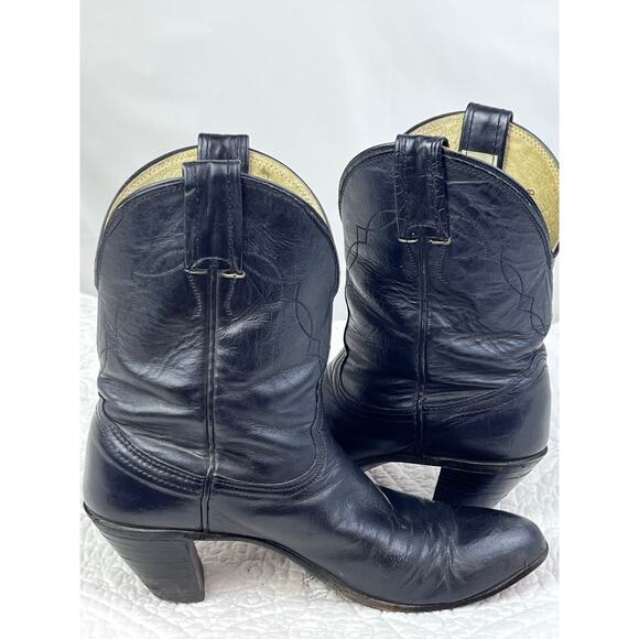 Nacona Boots Women's Size 5.5B Black Leather Western Cowboy Boots 8217G - Picture 7 of 10